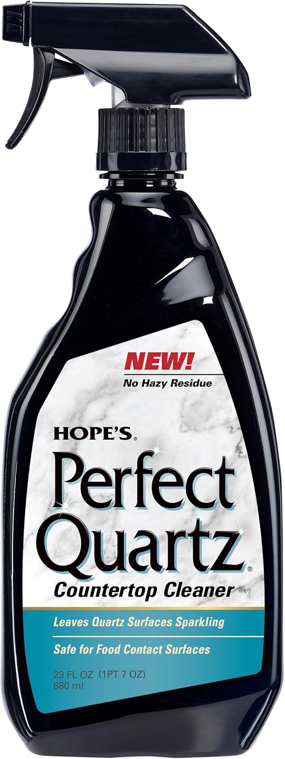 HOPE'S Perfect Quartz Countertop Cleaner, Streak-Free, Safe on Food Contact Surfaces, 23 Fl Oz