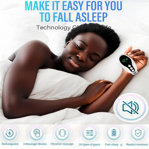 Sleep Aid Device Handheld Low Frequency Pulse of microcurrent Sleep Machine Insomnia Relief Anxiety Help Sleep (White