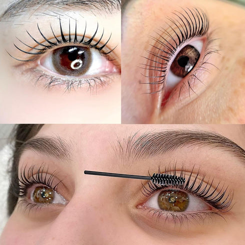 Lash Lift and T-i-n-t Tools, DIY Eyelash Perm Accessories, Portable Brush Kit with Eye Pads, 5 Packs