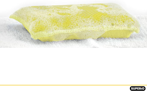 Microfiber Sponges for Dishes, Non-Scratch Heavy Duty Household Cleaning Sponges, Multi-Purpose Dish Sponge Pack of 3