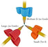 Pencil Grip The Writing CLAW, Medium Size Pack, Blue and Red Grips, Set of 36 - TPG-21236