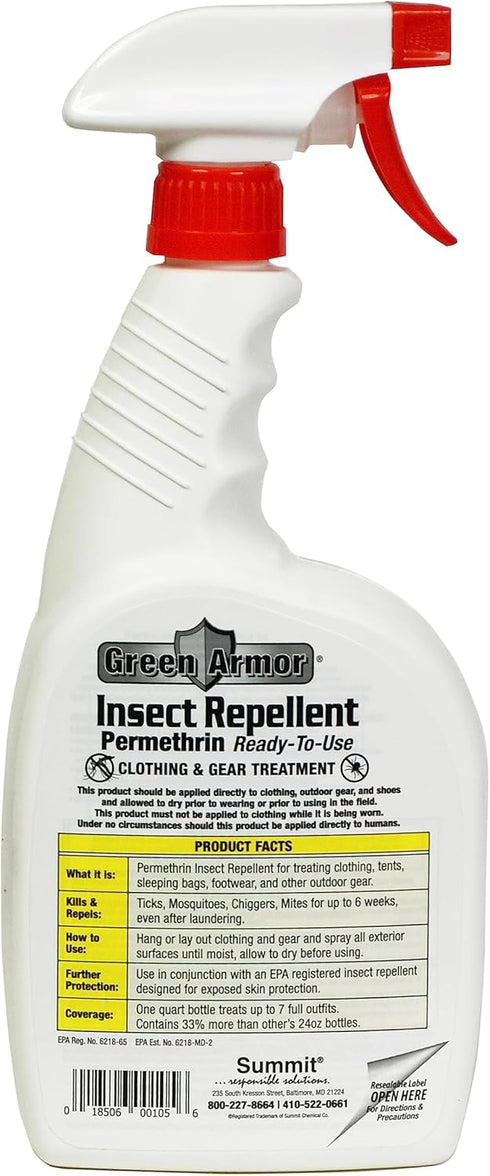 Insect Repellent Permethrin RTU, Trigger Spray, 32 Ounce