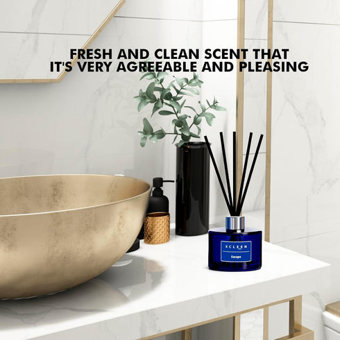 Escape Scented Reed Diffuser with Sticks, 6.7 Oz (200ml) Home Fragrance for Bathroom, Bedroom Decor
