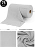Microfiber Cleaning Cloth Roll - 75 Pack, 12" x 12", Reusable Washable Rags (Grey), Tear Away Towels
