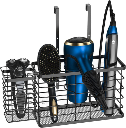 Hair Tool Organizer, 3 in 1 Blow Dryer Holder, Wall Mounted/Cabinet Door Storage for Styling Tools
