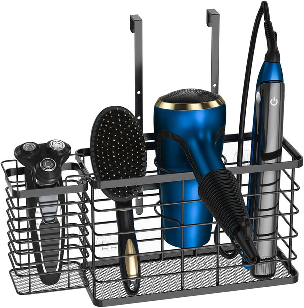 Hair Tool Organizer, 3 in 1 Blow Dryer Holder, Wall Mounted/Cabinet Door Storage for Styling Tools