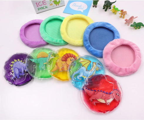 Boo Boo Ice Pack - Kid Reusable Hot Cold Pack for Fever Reduction, Injuries, Wisdom Teeth, Baby Colic (4 Pcs)