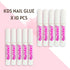 KDS Nail Glue, 10pcs for Professional Fake Nail Art & Design, Nail Tip Extension