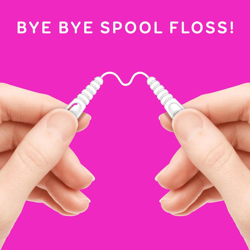 GRIN Gripper Floss, Individually Wrapped Smooth Dental Floss, 60 Count, Minty Flavor, Gentle Floss Tape