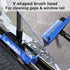2 in 1 Floor Scrub Brush with 57.8" Long Handle, V-Shaped Corner Brush
