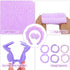 YISSION Purple Spa Headband & Wristband Set, Skincare Headband & Wrist Bands for Washing Face, Makeup Hair Scrunchies