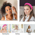WHAVEL 3 Pack Spa Headbands, Makeup Headband Sponge Terry Cloth for Washing Face, Women & Girls