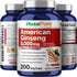 NusaPure American Ginseng 10:1 Extract, 500 mg Equivalent to 5000mg - 200 Veggie Capsules, Non-GMO, Vegan