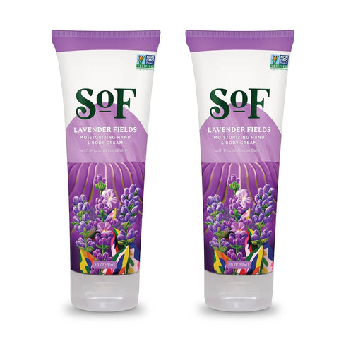 South Of France Hand & Body Cream - Lavender Fields, 2 Tubes