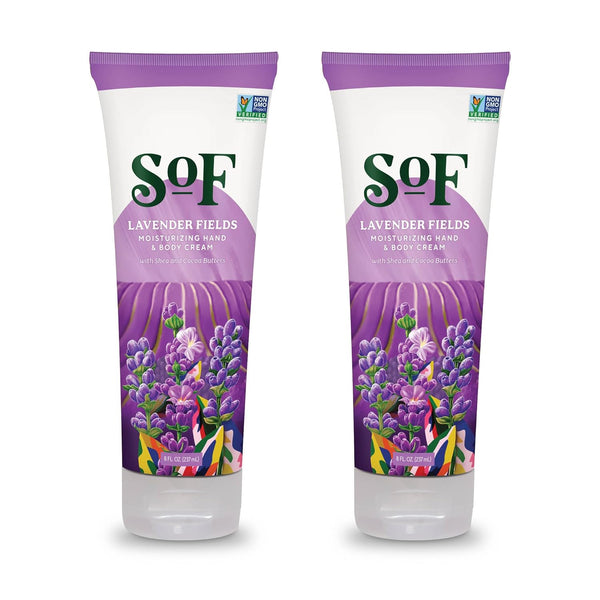 South Of France Hand & Body Cream - Lavender Fields, 2 Tubes