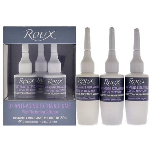 Roux Collagen Leave-In Treatment, Anti-Aging Ampolletas 07 Extra Volume Formula, 3 Count, .5 Fl Oz Each