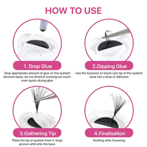 Lash Extension Supplies Glue Rings for Eyelash Extensions, 100PCS Lash Glue Rings, Eyelash Glue Holder