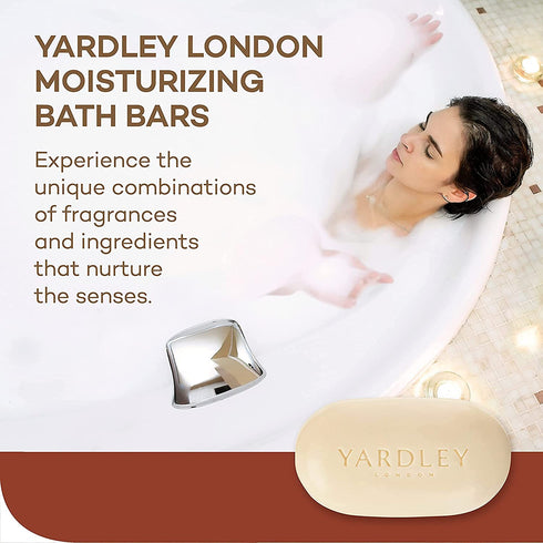 Yardley Moisturizing Bar Cocoa Butter, 4.0 oz (Pack of 6)