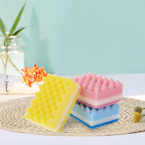 Healifty 6pcs Cleaning Sponge Eraser Sponges for Scrubbing Dishes