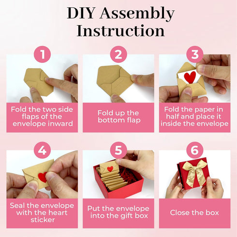 Rtisaeu 60 Mini Blank Love Notes and Envelopes for Him, Her, Wife, Husband, Mini Envelopes With Blank Cards, Tiny