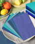 qiqee Blue Paper Napkins 13 * 16inch, 120 Count Disposable Guest Paper Hand Towels for Wedding, Dinner, Birthday Party