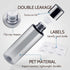 ZEJIA 200ML/6.8OZ Travel Size Toiletries, 6 Pack Plastic Travel Bottles, Double Leak Proof Travel Size Containers for Shampoo, Lotion, Body Wash, Refillable Empty Travel Bottles with 6pcs Labels