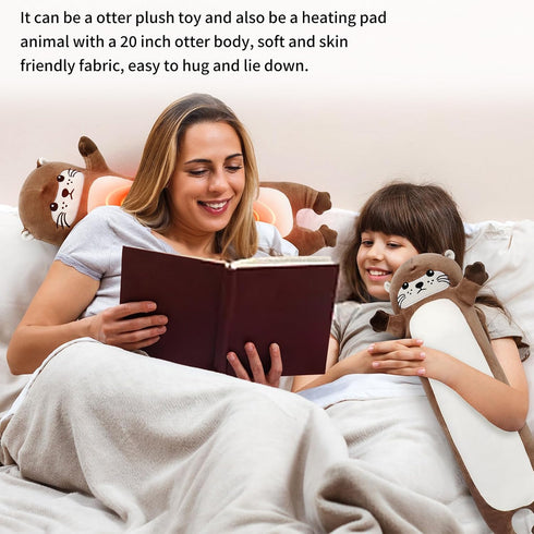 Relief,20 Otter Heating Pad-USB Heated Plush Stuffed Animals for Period Cramps and Menstrual Pain Portable Electric