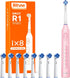 Bitvae R1 Rotating Electric Toothbrush with 8 Brush Heads, 5 Modes, Rechargeable Power Toothbrush, Pink