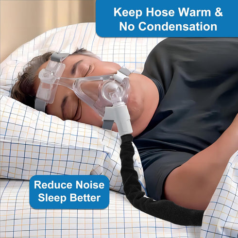 CPAP Hose Cover 6ft, Soft Tube Sleeve Wrap with Full-Length Zipper, Cats Proof CPAP Hose Protector