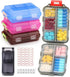 WLU 4 Pack Travel Pill Organizer Small Pill Case Pocket Pill Box Portable