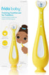 Frida Baby Training Toothbrush for Toddlers, Soft Silicone Bristles, Easy-Grip Handle, Yellow