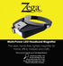 Zega Crafts Headband Magnifier with 3 Multi-Depth Lenses & Detachable Worklight