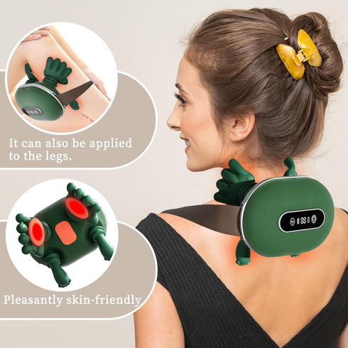 HGUIEPGSQZG 4D Neck Massager with LED Display, Neck Massager with Heat Function, for Relieving Shoulder and Neck Pain