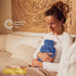 Hot Water Bottle with Soft Cover - 1.8L Large Classic Hot Water Bag for Pain Relief, Blue.
