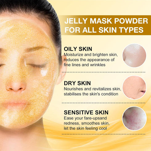 Jelly Mask for Facials Professional, Natural Gel Jelly Face Mask for Skin Care, Peel Off Jelly Mask Powder, Moisturizing & Hydrating Face Mask 23 Fl Oz