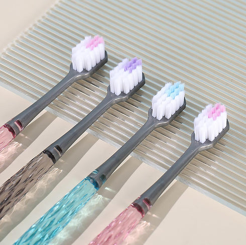 EasyHonor Soft Toothbrushes, Adult Medium Bristle Toothbrushes with Non-slip Handle, 6 Pack