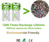 C Size Rechargeable Batteries - 2 Pack 5000mWh Lithium ion 1.5V with USB A to Type C Charger
