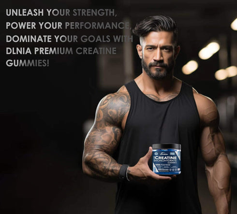 Creatine Monohydrate Gummies for Men & Women: Sugar Free & Vegan Formula with L-Taurine & Vitamin B12