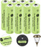 Ni-MH Rechargeable AA Batteries, 600mAh 1.2V Solar Batteries for Garden Landscaping, Outdoor Lights (8 Pack)