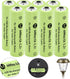 Ni-MH Rechargeable AA Batteries, 600mAh 1.2V Solar Batteries for Garden Landscaping, Outdoor Lights (8 Pack)