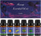 Essential Oils Set-Top 6 Organic Blends for Diffusers,Candle Making,Aromatherapy,Humidifiers,Gifts - Peppermint,TeaTree,Lavender,Eucalyptus,Lemongrass,Orange(6X10ML)