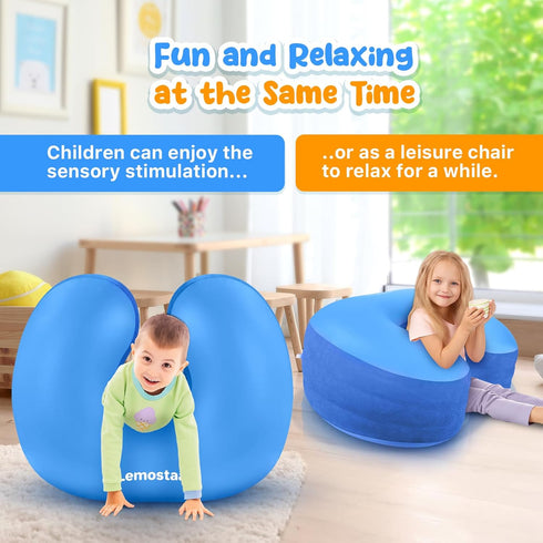 Inflatable Sensory Chair for Kids Toddlers, Soft Squeeze Seat for Kids with Autism & ADHD, Compression Rocking Chair