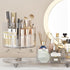 Large Capacity Rotating Makeup Organizer, Easy to Hold 20 Makeup Brushes, 10 Lipsticks, 8 Skincare Products (Crystal