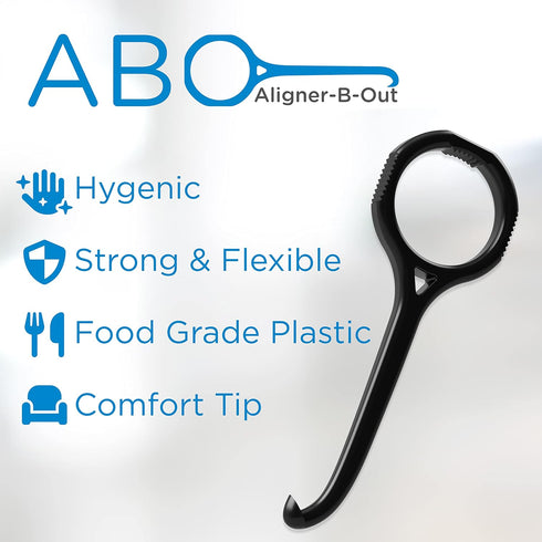 Aligner-B-Out v2 | Black 4 Pack | Invisalign Remover Tool & Aligner Remover for All Aligners