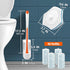 JEHONN Disposable Toilet Bowl Cleaner Wand with 40 Cleaner Refills, Wall Mounted Long Handle Bathroom Scrub Brush Set