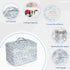 Large Floral Quilted Makeup Bag for Women, Cotton Cosmetic Bag Set, Flower Travel Toiletry Bag