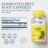 SOLARAY Fermented Beet Root Extract from Organic Beets - Vegan Beet Root Capsules for Energy, Endurance, Heart Health