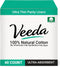 Veeda Natural Cotton Ultra Thin Panty Liners for Women, 40 Count - Hypoallergenic & Comfortable