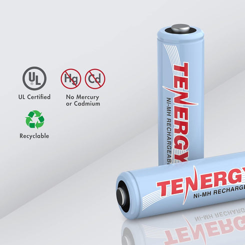 Tenergy 1.2V 12 Pack 2500mAh 12 Pack 1000mAH High Drain AA and AAA Battery, Rechargeable NiMH Batteries Combo, AA Cells
