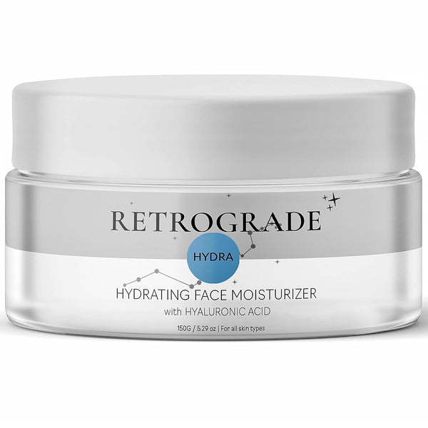 Retrograde Skin Care Hydra Hyaluronic Acid Water Gel Cream, Daily Face Moisturizer for Dry Skin, Scented